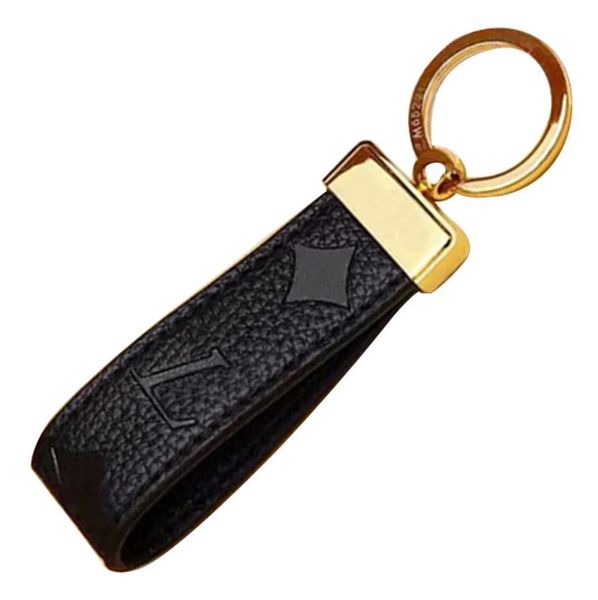 

leather keychain classic key chain letter card holder exquisite portachiavi luxury designer keyring cute for women men accessories, Silver