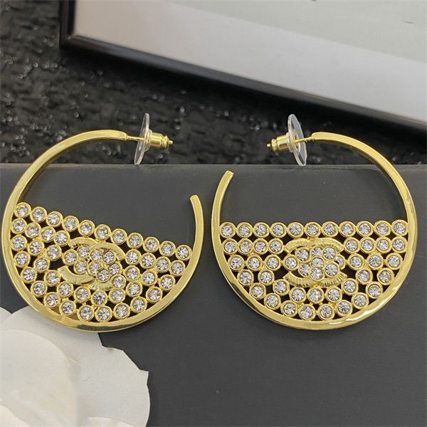 

2023 latest stud earring ccity luxury designer jewelry women classics c logo hoop earrings fashion accessories 245, Golden;silver