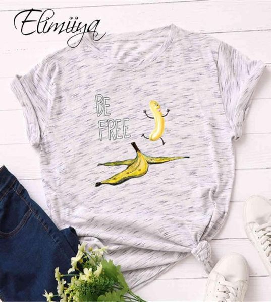 

elimiiya women039s t shirt plus size s5xl banana pattern oneck short sleeve tshirt cotton tshirts funny tshirt women 203939169, White