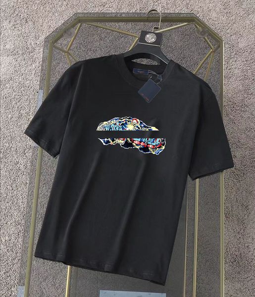 

mens designer t-shirts white t shirt summer clothes casual fashion loose letter short t-shirt#89, White;black