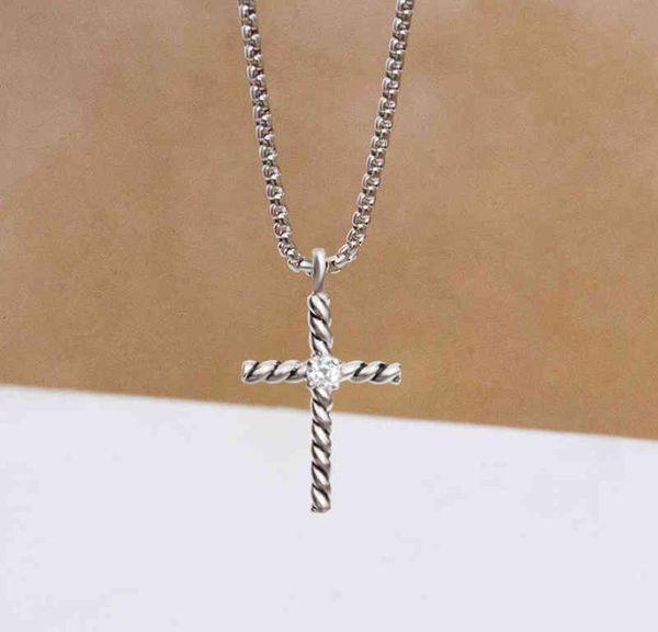 

necklace fashion necklaces dy ladies men cross punk women pendant popular inlaid design imitation diamond jewelry anniversary vale2648184, Silver