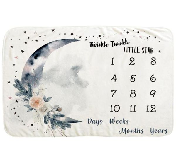 

baby milestone blanket baby monthly blanket blankets newborn soft pography props moon background po9549865