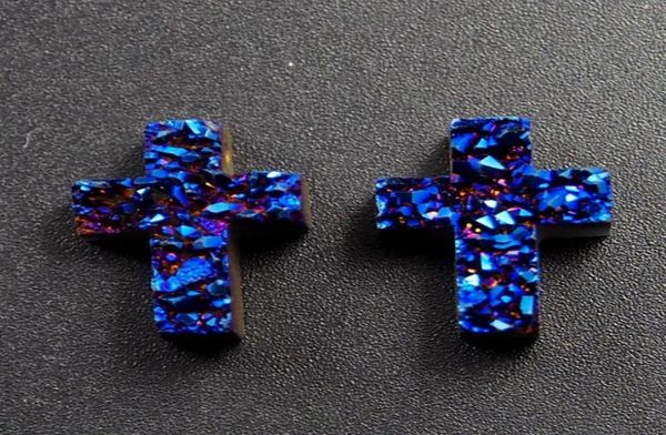 

natural agate druzy blue color gross necklace stone making jewelry pendant lockets8662531, Silver