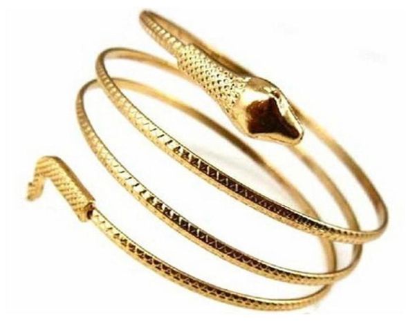 

wholesale-punk fashion coiled spiral upper arm cuff armlet armband bangle bracelet 9gv42273937, Black