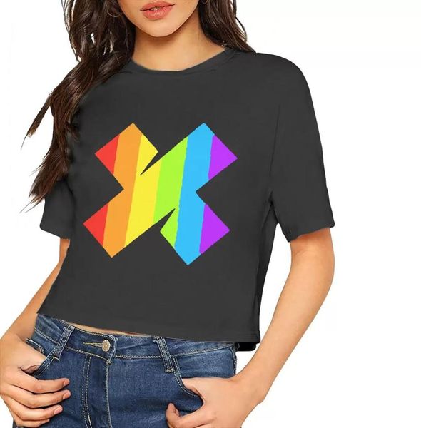 

xplr sam and colby womens t shirt midriffbaring casual comfortable sweatshirts multi novelty clothing breathable short sleeve cot6832093, White