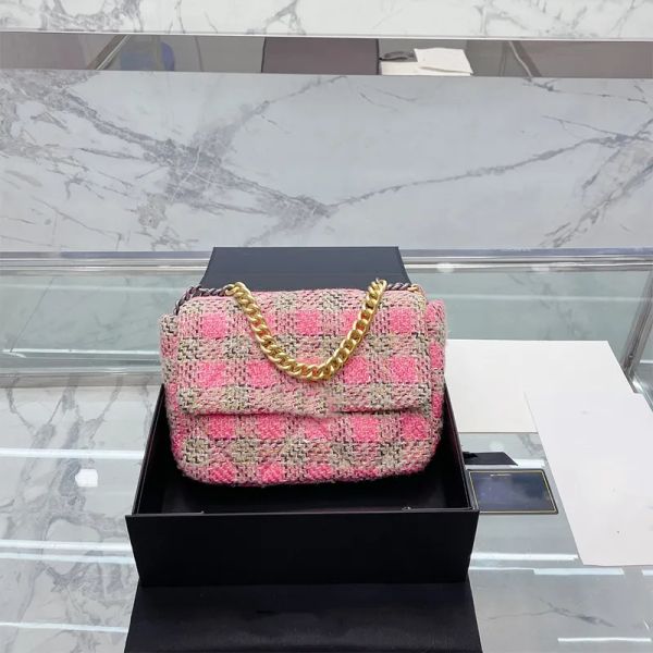 

channel woolen fabric 19bag new fashion designer bag quilted shoulder bag luxury handbag wallet crossbody wool handbag large capacity channe