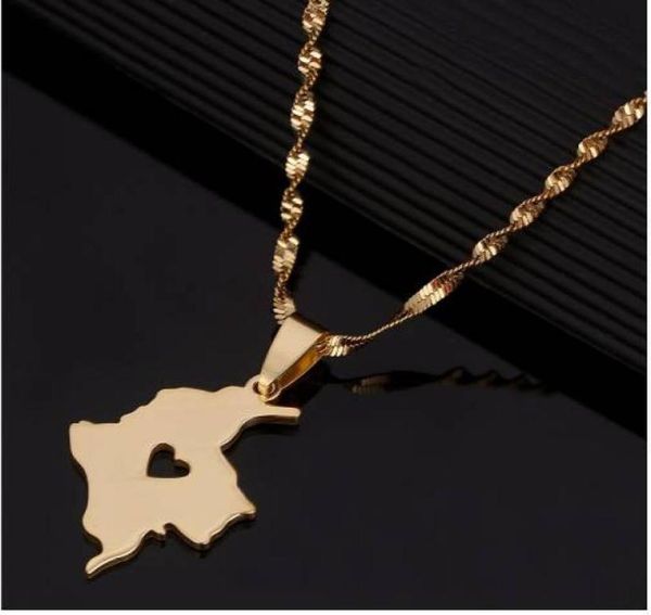 

stainless steel colombia map pendant necklace jewelry map of colombian jewelry2428069, Silver