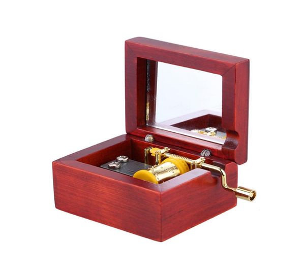 

classical wood musical box hand crank music box with mirror gifts for girls5277621