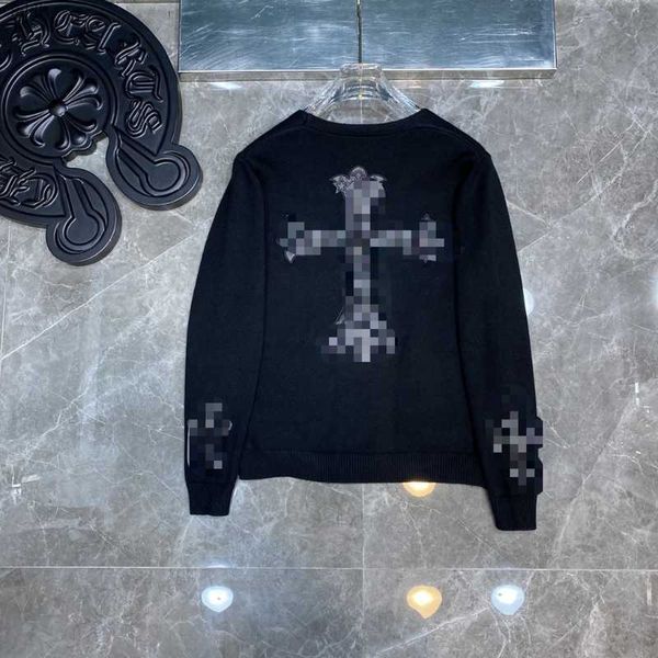 

classic mens zipper ch hoodies designer horseshoe sanskrit cross print pullover heart hoody sweatshirts sweater luxury woman jackts oxnj, Black