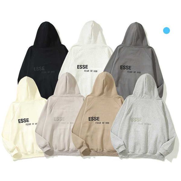 

designer hoodie ess men women hoody capuche winter warm designer hoodies fashion streetwear pullover jumper clothing sweatshirts loose hood, Black