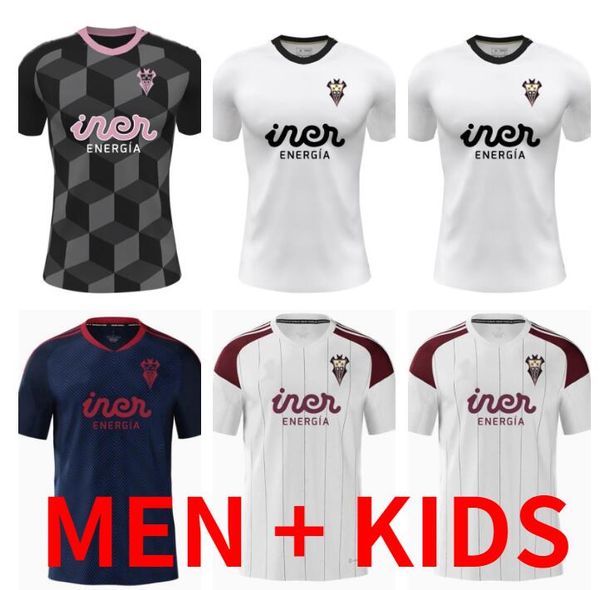 

22 23 24 albacete balompie soccer jersey home away third 2023 2024 manu fuster jonathan dubasin fran alvarez flavien boyomo riki rodriguez f, Black;yellow