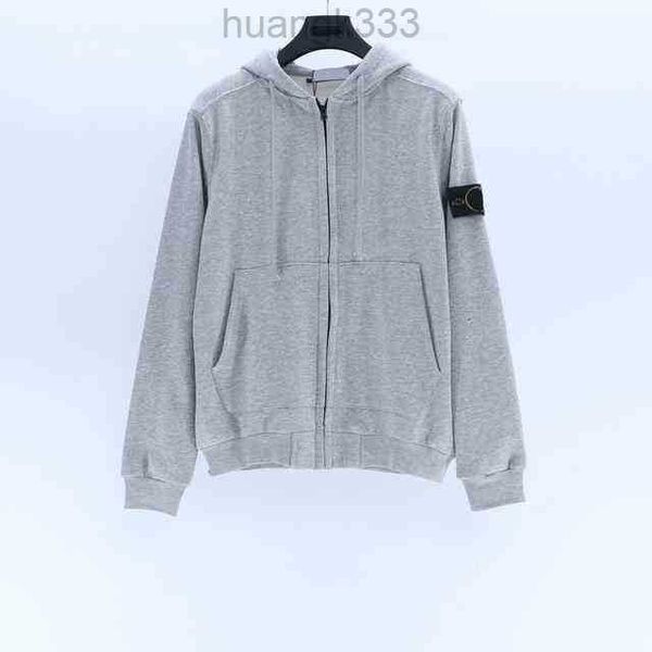 

qualitydesigner mens hoodie stone spring autumn coat windrunner fashion hooded hoodies island sports windbreaker casual zipper coats man out, Black