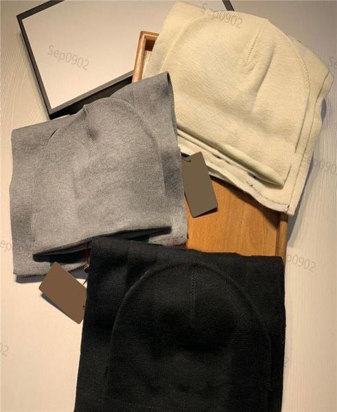 

wool knitted beanies men women winter warm scarves fashion stripe luxury hat and scarf sets couple hats1049155