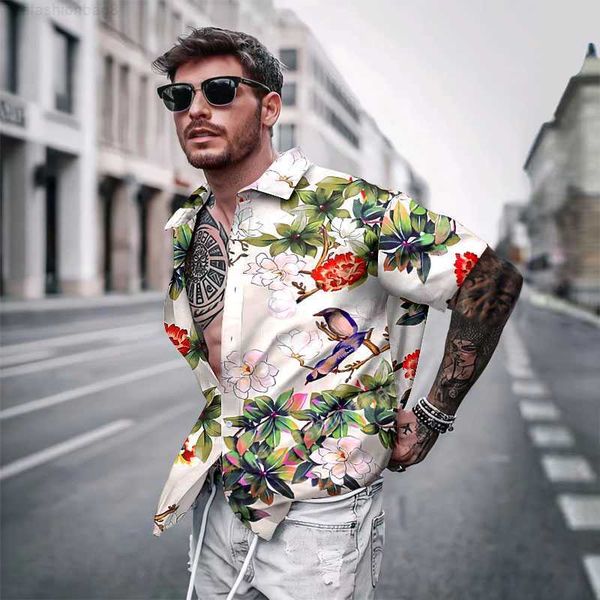 

2023s men's casual vintage shirts short sleeve summer hawaiian shirt skinny fit various pattern man clothes cardigan blouse, White;black