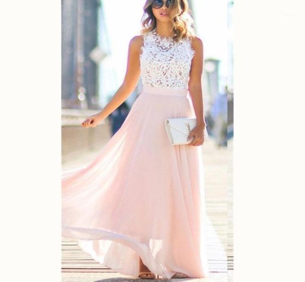 

2020 elegant women formal lace long maxi dress prom evening party bridesmaid wedding plus size sxxl15861992, Black;gray