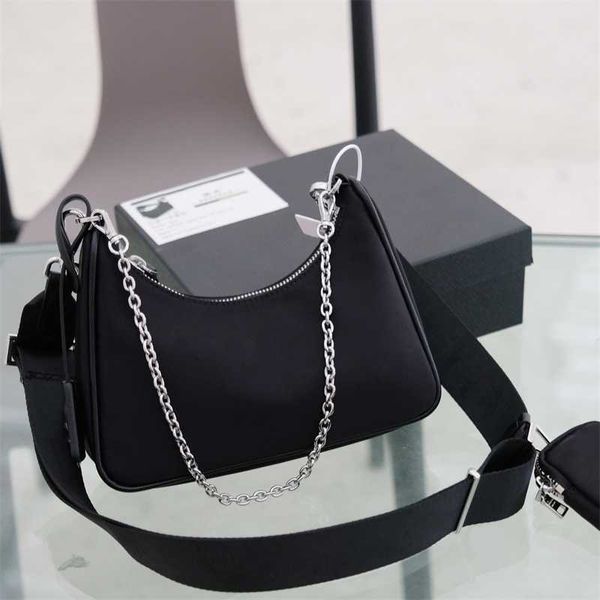 

2023 shoulder bag with box three -in -one bag bag women's crossbody bag women's handbag nylon underarm bag women
