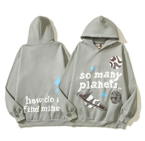 

broken planets hoodies for men women sweatshirts hooded designer hoodie long sleeve coat, Black