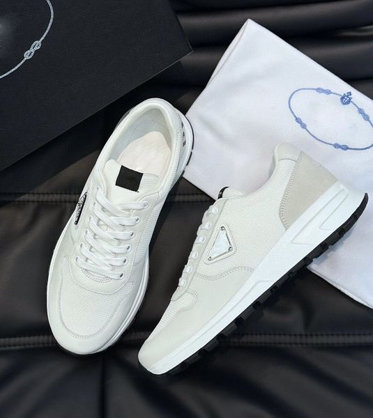 

luxury 2023s/s men prax 01 sneakers shoes low trainers suede & leather rubber sole party wedding low skateboard walking eu38-46 with box, Black
