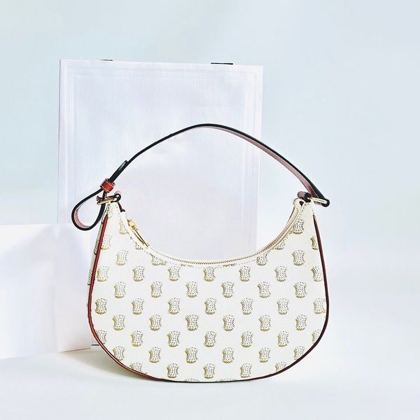 

7a designer ava triomphe underarm bag luxury tote handbag fashion genuine leather crossbody clutch even bags women's mens flower should