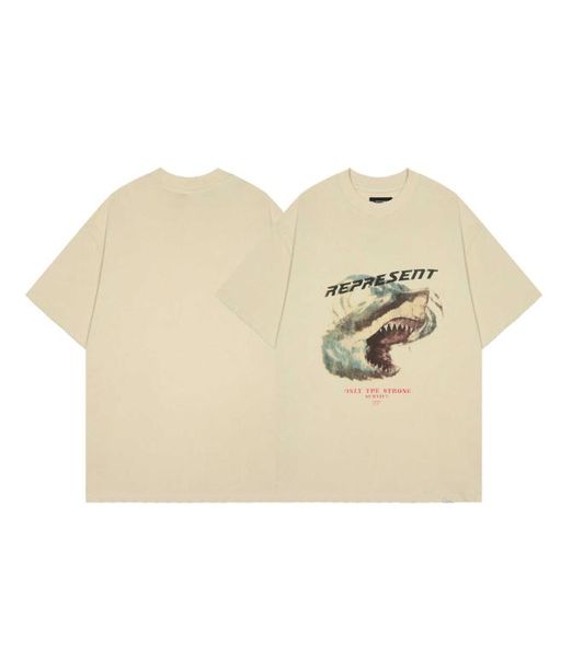 

2023 new men's and women's t shirt fashion design brand present's summer print handbroken short sleeve for d0zn8155245, White;black