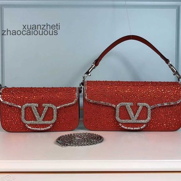 

decorative valentinoz crystal designer handbag women bags mini luxury handbag package bag inlaid rhinestone chain handheld shoulder crossbod