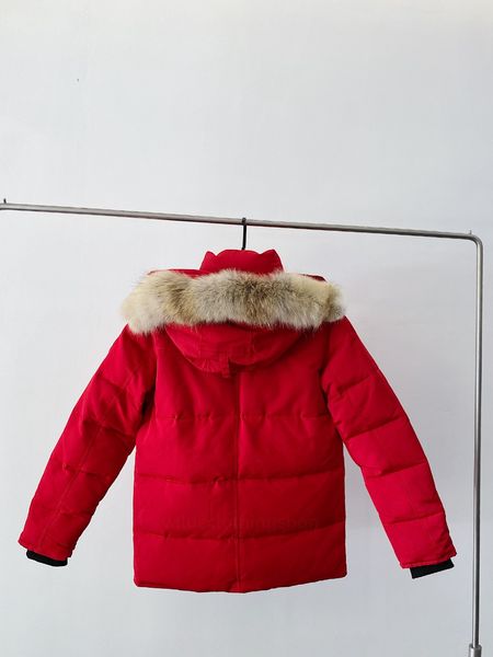 

mensdownjacketscanadianparkawinterwaterproofclothmenwolffurwyndhamjackethoodedfourrureoutwearraccoonfurswarmcoat, Black