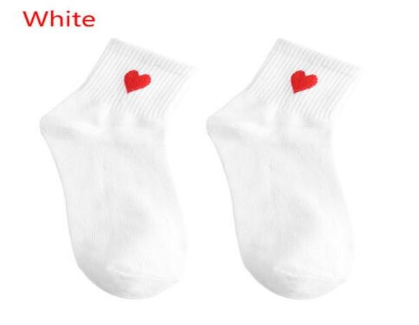 

10 pair new kawaii cute socks women red heart pattern soft breathable cotton socks anklehigh casual comfy socks fashion style hig9245630, Black
