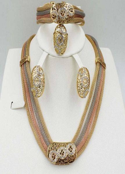 

earrings necklace fashion african jewelry sets women costume nigerian wedding set brand dubai gold color whole design7479935, Silver
