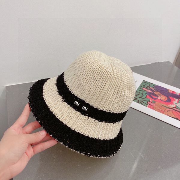 

knit luxe bucket hats women simple letter folding streetwear beach breathable fisherman caps, Blue;gray