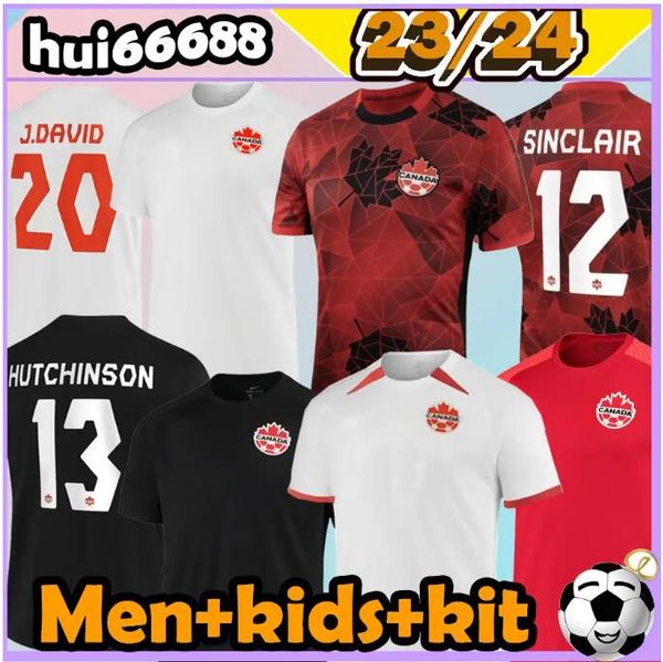

23/24 canada soccer jerseys davies national team 22 23 24 guatemala guillermo ramire larin laryea millar hoilett laryea eustaquio men kids k, Black;yellow