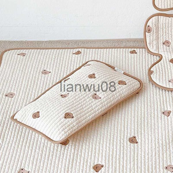

pillows soft gauze baby pillow comfortable newborns baby sleep headrest breathable infant kids pillow bear embroidery neck head pillows x072