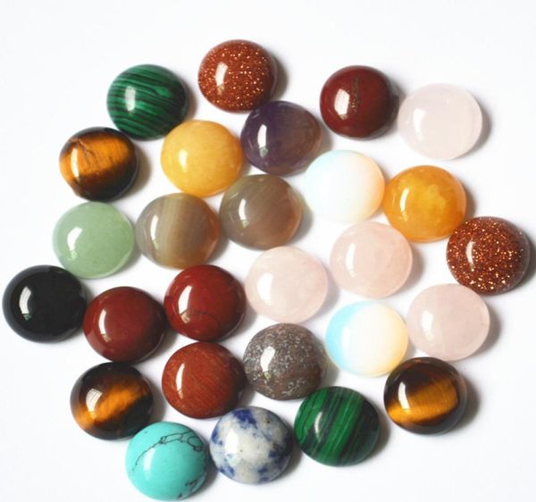 

lots 8mm 12mm natural stone round cab cabochon turquoise pink crystal charms stone beads ring necklace jewelry making diy beads4794281, Silver