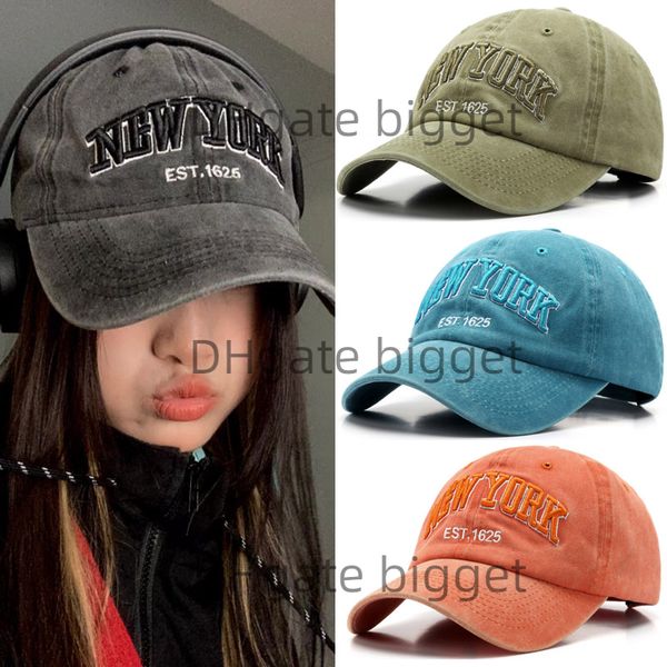 

classice vintage baseball cap for man women letters patches head wear, Blue;gray