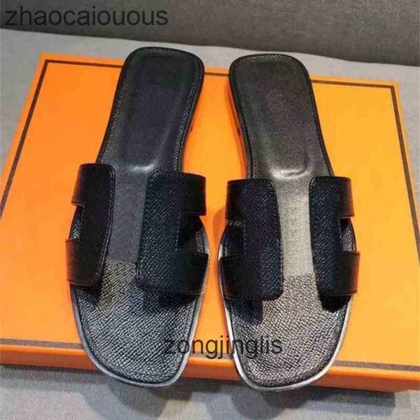 

slipper slippers classic leatladies women oran sandals shoes designer slipper summer h flat soes fasion beac letter d wcm2