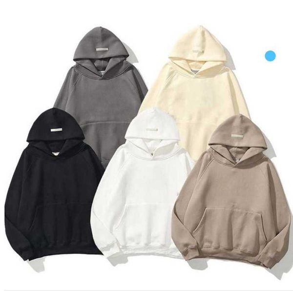 

ess designer warm hooded hoodies sweater men's women's couple clothing ess hoody fashion streetwear pullover sweatshirt loose hood, Black
