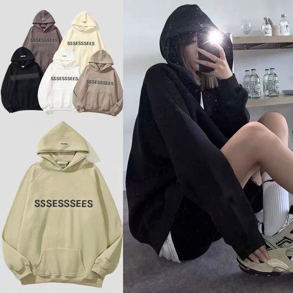

hoodie men's hoodies hoodies for men uk sweatshirts hoodys designer women loose pockets hoodie letter printing pullover hooded oversize, Black