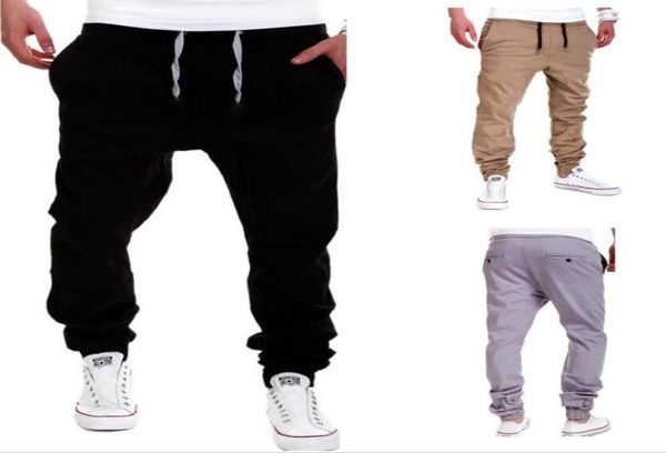 

men039s explosive casual pants europe and america men039s solid color elastic waist sports pants trousers 306q6743119, Black