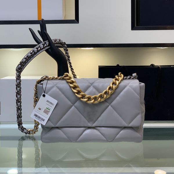 

10a designer 19 bags luxury flap purse genuine leather 26cm/30cm high imitation crossbody with box