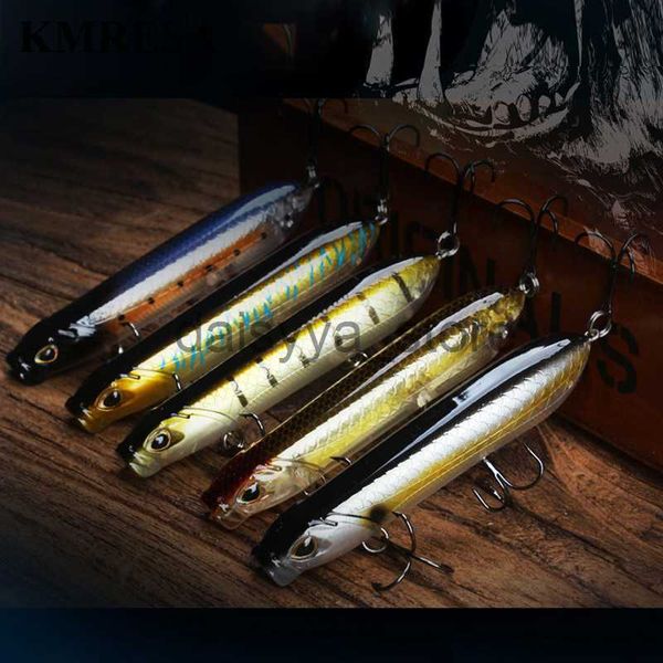 

baits 1pcs 80mm/100mm ater popper bait 5 color hard bait artificial wobblers plastic tackle x0726