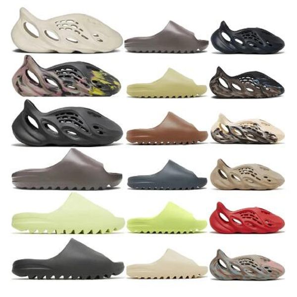 

eur46 designer sandals men woman slider foam runner mineral blue onyx pure slippers slide ochre bone resin clog desert ararat slides shoe fo, Black
