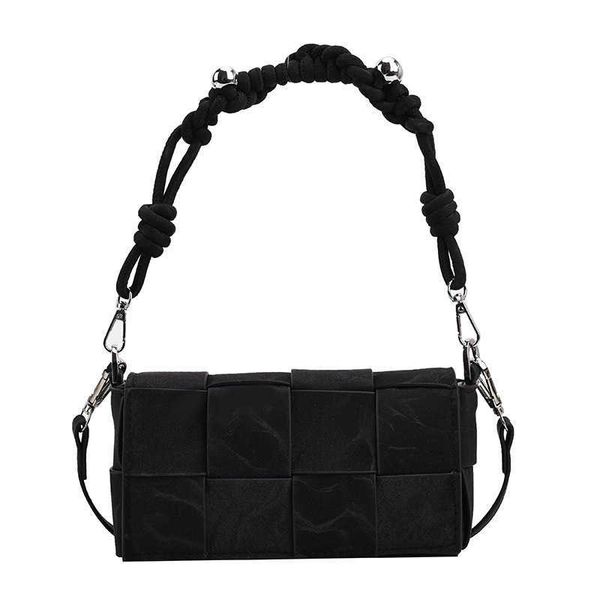 

designer bag cassette bags fashion back crossbody plaid woven women's bag e018