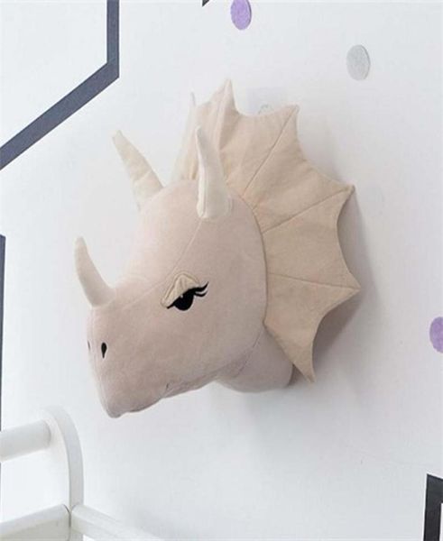 

animal head dinosaur wall decor elephant deer hanging mount stuffed animal plush toy princess doll girl kid gift nursery room 22046882621