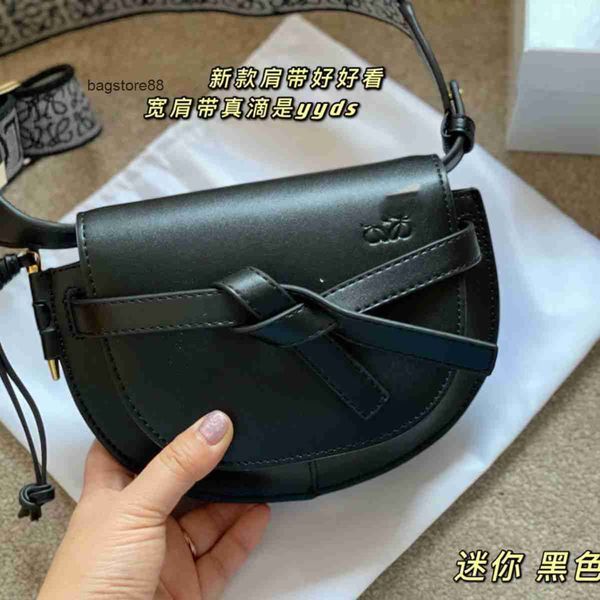 

lowe bag designer loewc bags girl spain purse saddle summer women's mini gate crossbody handbag embroidered shoulder strap wide cowhide