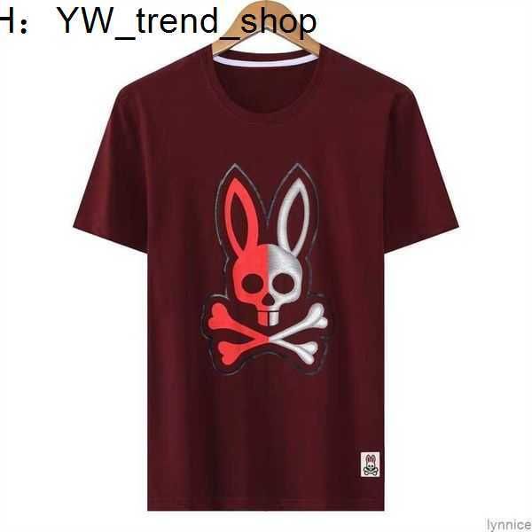 

psycc t-shirt designer rabbit man polo shirt luxury brand high street short sleeve clothing fashion breathable loose blazer 719s1c, White;black