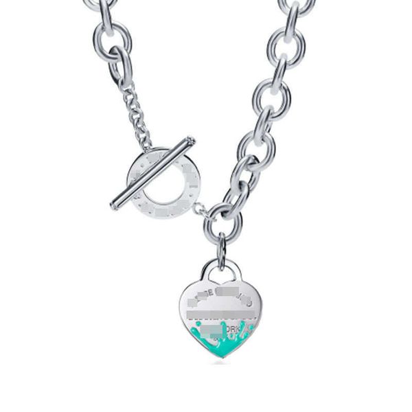 

designer fashion tiffay 925 sterling silver water flower letter necklace small star same style collar chain jewelry original logo, Black