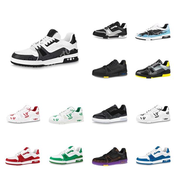 

designer luxury casual shoes logo embossed trainer sneaker triple white pink sky blue black red strap skate x yk shoe mens womens outdoor sn