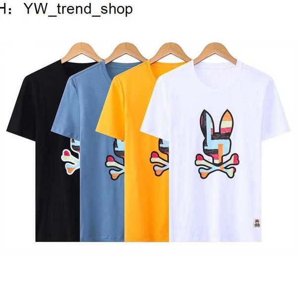 

psycc t-shirt designer rabbit man polo shirt luxury brand high street short sleeve clothing fashion breathable loose blazer1mqua, White;black