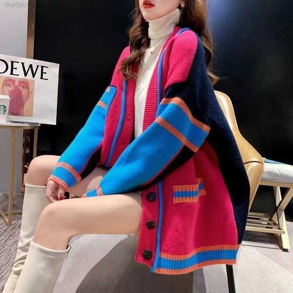 

fashion women leisure loose pocket knitted cardigan sweater coat spring autumn college lady new fashion lazy korean version, White;black