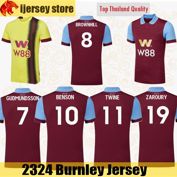 

2324 soccer jerseys benson 2023 23 24 brownhill gudmundsson rodriguez twine zaroury cullen football shirt churlinov obafemi mens jersey, Black;yellow