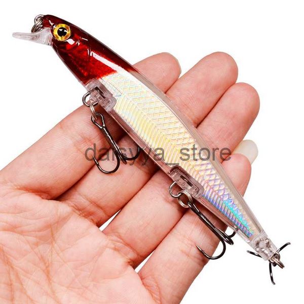 

baits lures 1pcs floating wobbler minnow laser fishing lure 11mm 12g crankbait artificial hard bait bass lure plastic fish fishing tackle x0